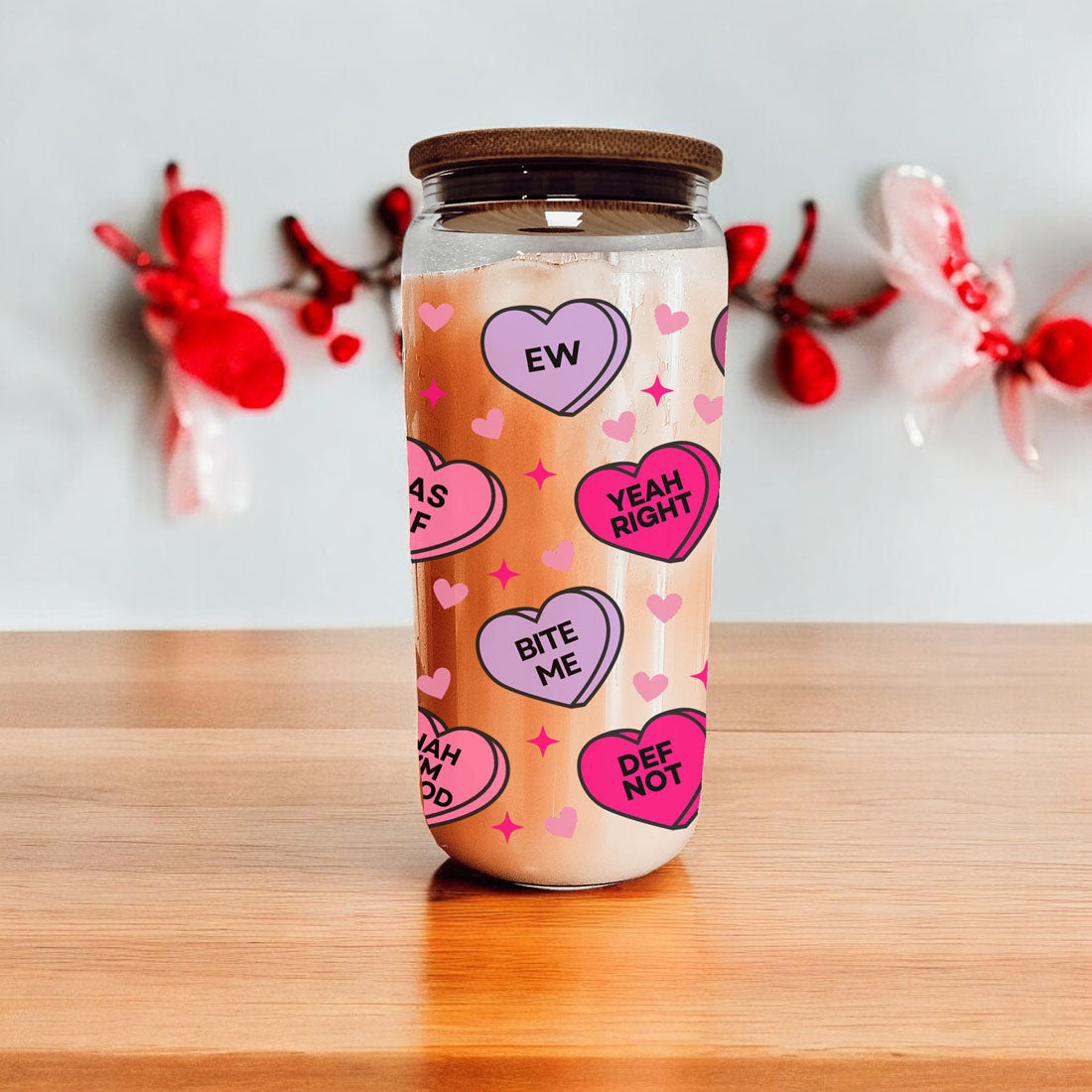 Galentine’s Day coffee cups for friends
playful candy heart home decor items. Sarcastic Candy Heart gifts. Galentines Day gifts that are funny in USA.
